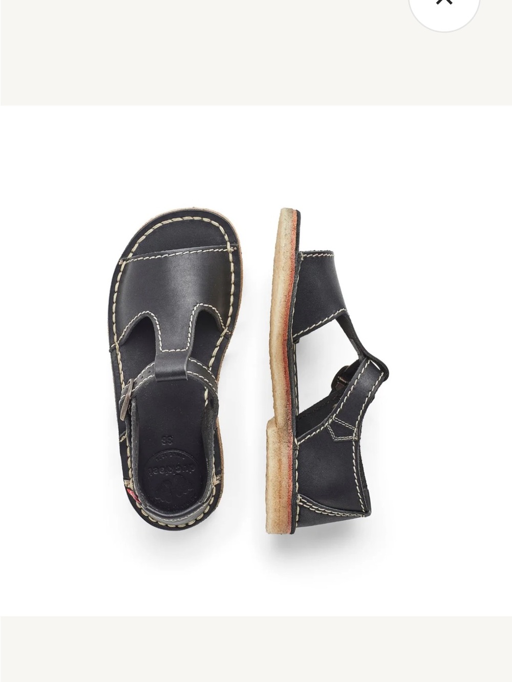 Duckfeet Samso Black Leather T-Strap Sandals, New with box EU40 US9